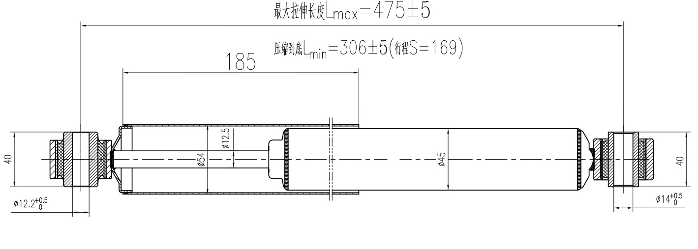 Амортизатор задний (газ) AWSA120334